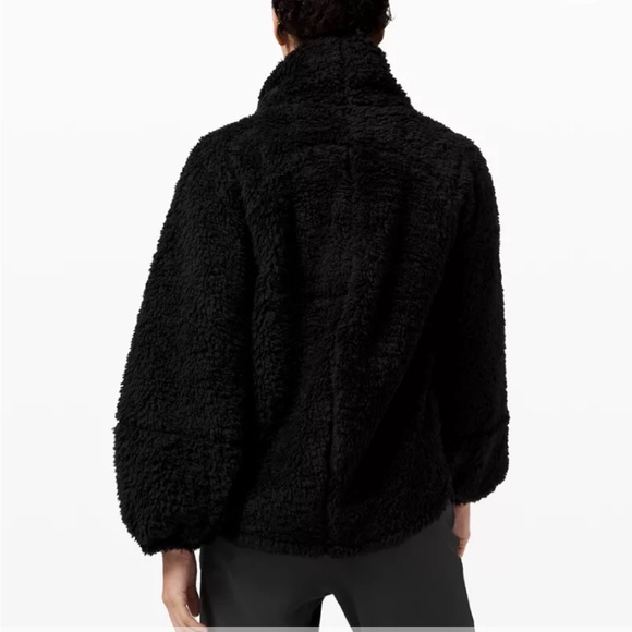 LULULEMON Warm Restore Sherpa Pullover Size XS/S Women’s Black Fleece Mock Neck - Picture 10 of 10